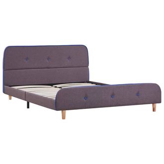 Berkfield Home Bed Frame Taupe Fabric 135x190 cm Double
