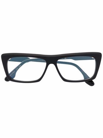 Victoria Beckham angular rectangular-framed glasses - women - Acetate - 56 - Black