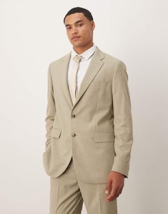 Mango Blazer slim fit verde pallido in coordinato