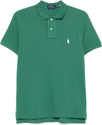 Polo Ralph Lauren Cotton Polo Shirt with Logo - Heren - Polos - Groen - S - Katoen - Tops