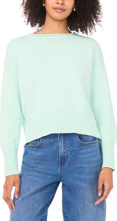 Vince Camuto Roll Neck Sweater in Light Mint at Nordstrom, Size X-Small