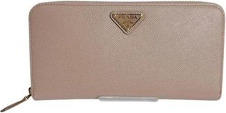 Prada Pre-owned Wallets, female, Pink, Size: ONE SIZE Pre-owned Leather Wallet