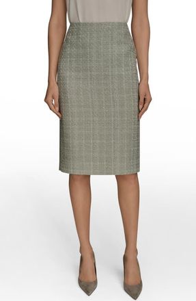 DKNY Tweed Pencil Skirt in Weathered Sage at Nordstrom, Size 8