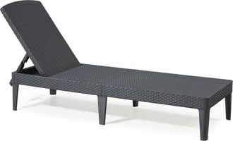 Dmora Lettino prendisole Marsicana, Sdraio da giardino, Letto pieghevole outdoor, Sedia reclinabile, 188x58 h29 cm, Antracite - Dmora