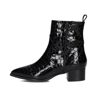 Notre-V Schoenen, Dames, Zwart, 43 EU, Wol, Elegante Zwarte Enkellaarsjes