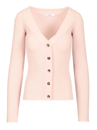 Max Mara Gioiosa Ribbed Cardigan Knitwear Rose-Donna