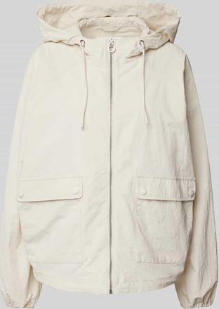 s.Oliver Red Label Loose Fit Jacke mit Kapuze und Tunnelzug in Offwhite, Größe XL