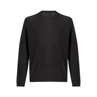 A|X Armani Exchange Trui met ronde hals - Heren - Truien - Zwart - Maat: L Viscose