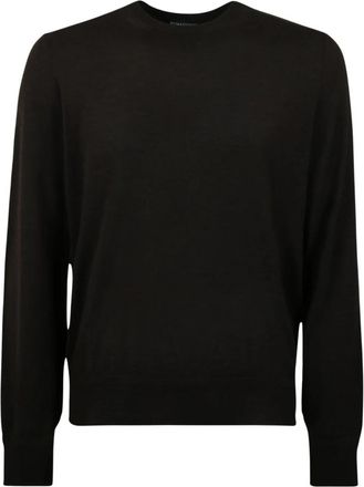 Tom Ford Trui met ronde hals - Heren - Ronde hals truien - Bruin - 2XL - Kasjmier - Truien & Vesten