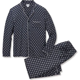 Petite Plume Featherweight Pima Cotton Pajamas in Navy at Nordstrom, Size X-Small