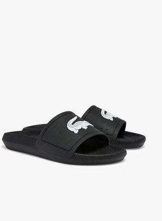 Lacoste Croco 737CFA0005-312 Sandals Womens Black Open Toe Slide ZAP287