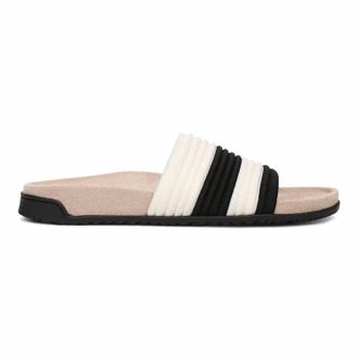 Vionic Womens Evie Knit Sandal In Black/white