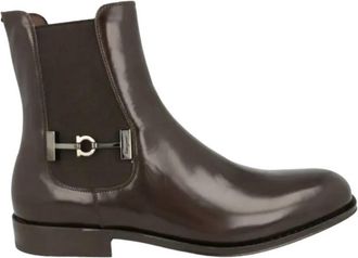 Ferragamo Mens Isidoro Chelsea Boots In Brown
