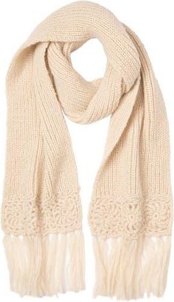 San Diego Hat Company Fringe Knit Scarf in Ivory at Nordstrom Rack