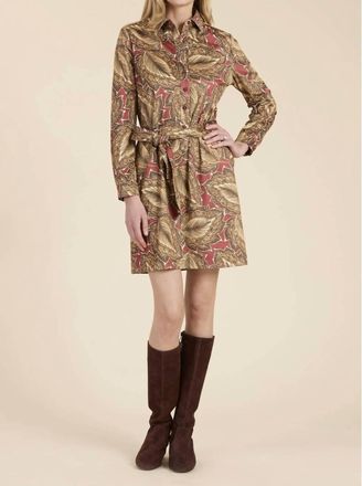 Tyler Böe Ziva Mini Dress In Brown Leaf
