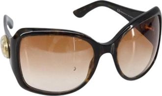 Gucci Pre-owned Plastic Zonnebril - Dames - Vintage Accessoires - Bruin - ONE Size - Vintage
