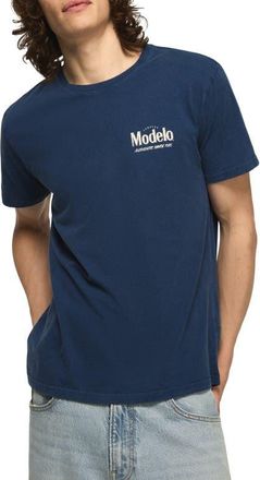 Lucky Brand Modelo Cotton Graphic T-Shirt in Estate Blue at Nordstrom, Size Xx-Large