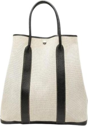 Herm&egrave;s Pre-owned Tote Bags, female, Beige, Size: ONE SIZE Pre-owned Canvas Tote