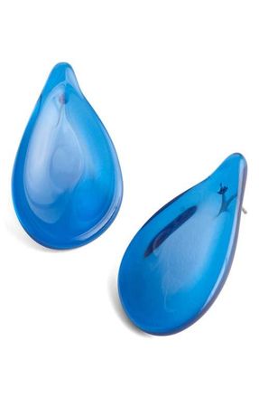 Madewell Oversize Droplet Stud Earrings in Retro Blue at Nordstrom