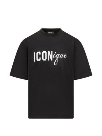 Dsquared2 Loose Fit Crew Neck T-Shirt with Bold Print