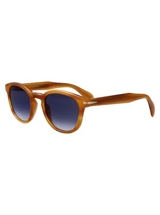 Eyewear by David Beckham Mens Sunglasses Yellow Horn Acetate