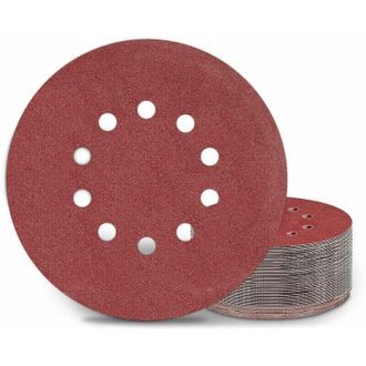 OEM Discos De Lijado De 225 Mm, 25 Almohadillas De Lijado Redondas, Grano P120, 10 Agujeros, Para Lijadoras De Cuello Largo, Amoladoras De Paneles De Yeso