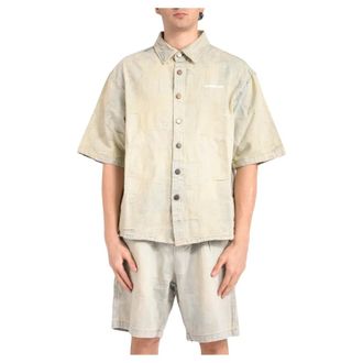 Acupuncture Denim Shirts, male, Blue, Size: XL Denim Shirt