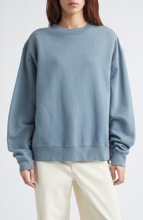 Golden Goose Boxy Faded Cotton Sweatshirt in Windward Blue at Nordstrom, Size X-Small