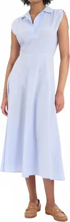 Ines De La Fressange Violine Midi Dress In Blue