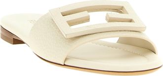 Fendi Tube Slides - Cream