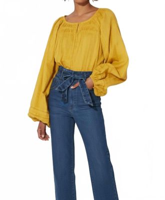 Cleobella Nerea Cotton Blouse In Citrine