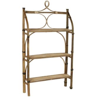 DKD Home Decor Scaffale DKD Home Decor Naturale Rattan Bamb&ugrave; 3 Mensole (62 x 15 x 103 cm)