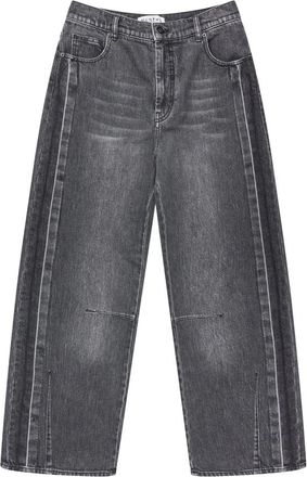 Munthe Wide Jeans - Dames - Loose Fit Jeans - Zwart - L - Denim - Jeans