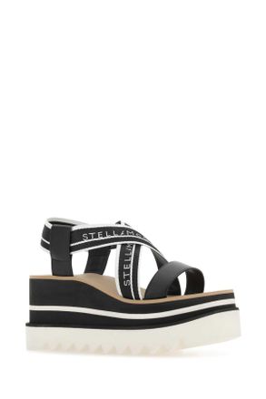 Stella McCartney Womens Two-Tone Fabric Sneak Elyse Sandals 1065 Sandali