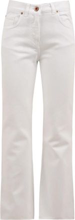 Aspesi Straight Jeans - Dames - Regular Fit Jeans - Wit - W26 - Katoen - Jeans