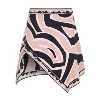 Pucci Silk Twill Mini Skirt - female - Pucci - Short Skirts - Multicolor - M - Skirts