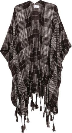 Brunello Cucinelli Check Tassel-trimmed Ponchos