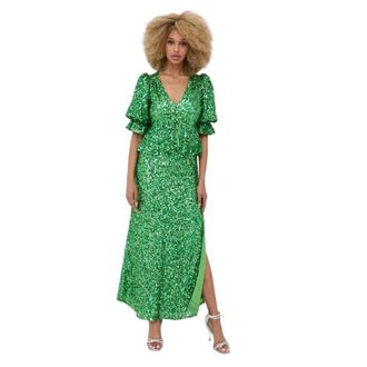 Notes du Nord Mujer, Vestidos, Verde, Talla: S