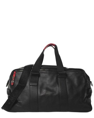 MCM Black Calfskin Leather Duffel Bag (Authentic Pre-Loved)