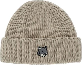 Maison Kitsun&eacute; Gorro Fox Head Grande - Accessories - unisex - Beige - ONE SIZE