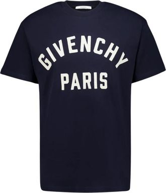 Givenchy Cotton Logo T-Shirt - Heren - T-shirts - Blauw - M - Katoen - Tops