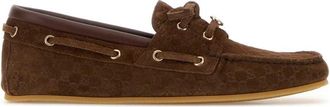 Gucci Dark Brown Logo Loafers