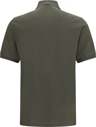 Brunello Cucinelli Mens Cotton Polo Army Washed+grigio Shirts T-shirts And Polos