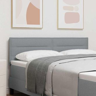 vidaXL Testiera Altro con testiera Grigio chiaro 140 cm Tessuto vidaXL
