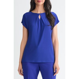 Kasper Diamond Keyhole Top in Royal Signature at Nordstrom, Size Small