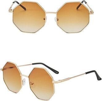 Generic Sunglasses Vintage Metal Hexagonal Retro Driving Mirror Sun Glasses,6 2026