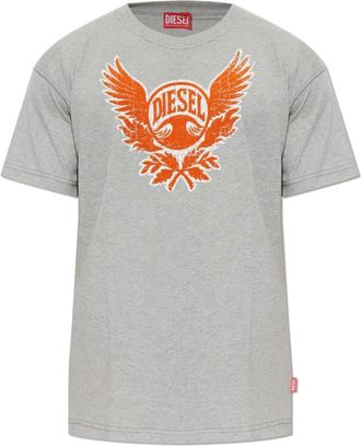 Diesel Hombre, Camisetas, Gris, Talla: 3XL