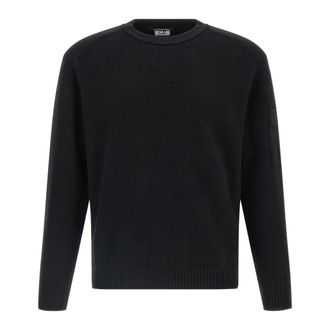 C.P. Company Logopatch Jumper - male - C.P. Company - Round-neck Knitwear - Black - 2XL - Knitwear