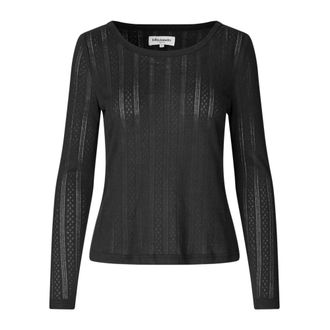 Lollys Laundry Dames, Tops, Zwart, Maat: L Katoen