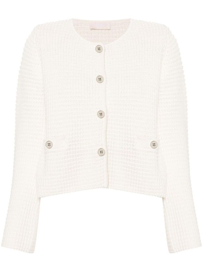 knitted cardigan - White
